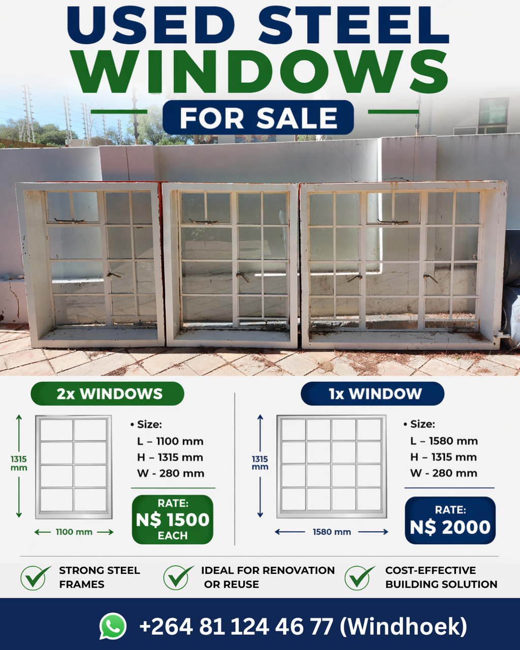 Used Steel Windows - FOR SALE